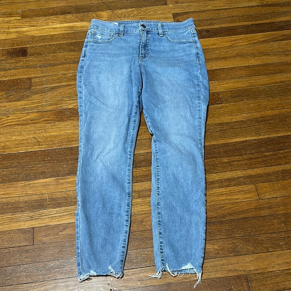 GAP Universal High Rise Jegging, Frayed Hems, Sz 12